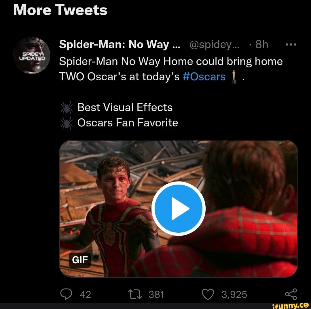 More Tweets Spider-Man: No Way... @spidey... Spider-Man No Way Home ...