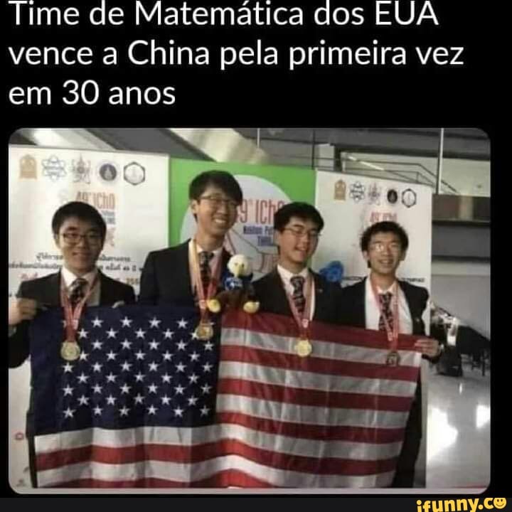 ática dos EUA
Time de Matem dos EUA
vence a China pela primeira vez
em 30 anos