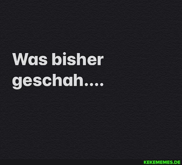 Was bisher geschan....