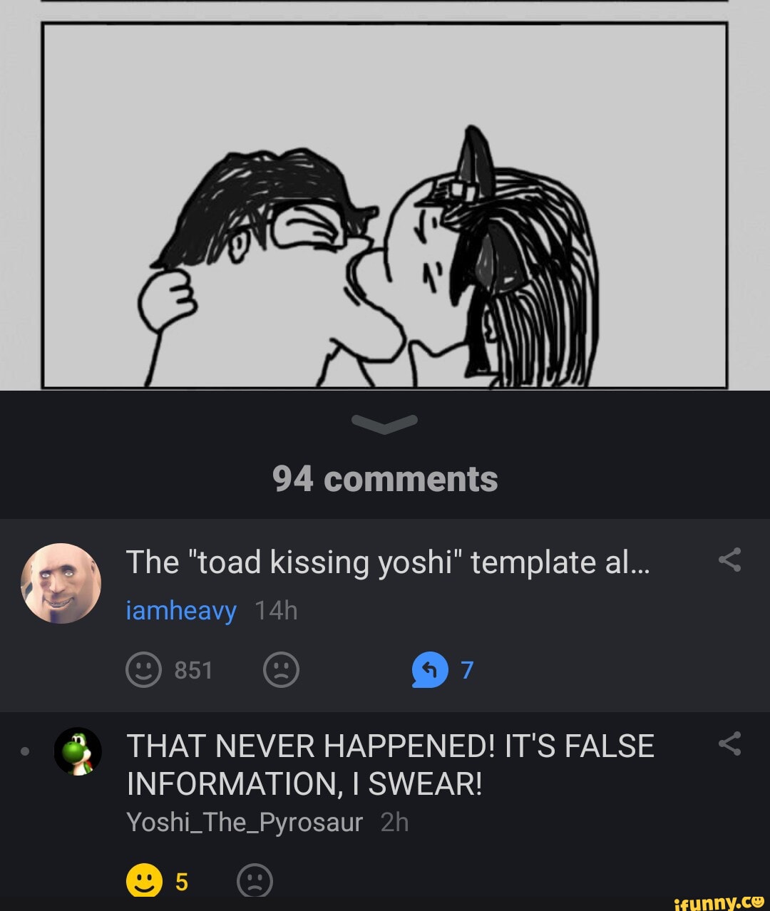 94 Comments The Toad Kissing Yoshi Template Al Iamheavy 14 That