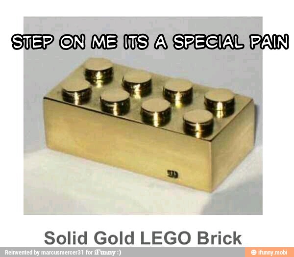 solid gold lego brick