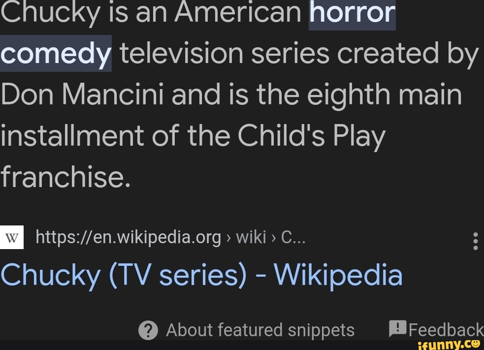 Chucky is an American horror comedy television series created by Don ...