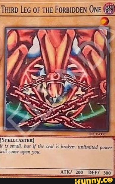 third leg of the forbidden one yugioh card Third Leg of the Forbidden One Custom Orica card main image 0