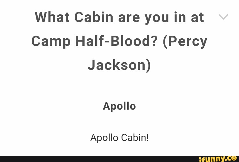 What Cabin Are You In At Camp Half Blood Percy Jackson Apollo