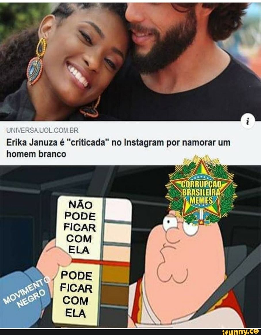 Erika Januza é "criticada" no Instagram por namorar um homem branco