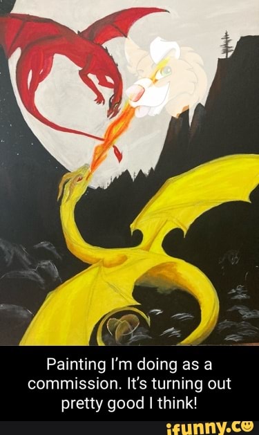 Painting I'm doing as a commission It's turning out pretty good I think!