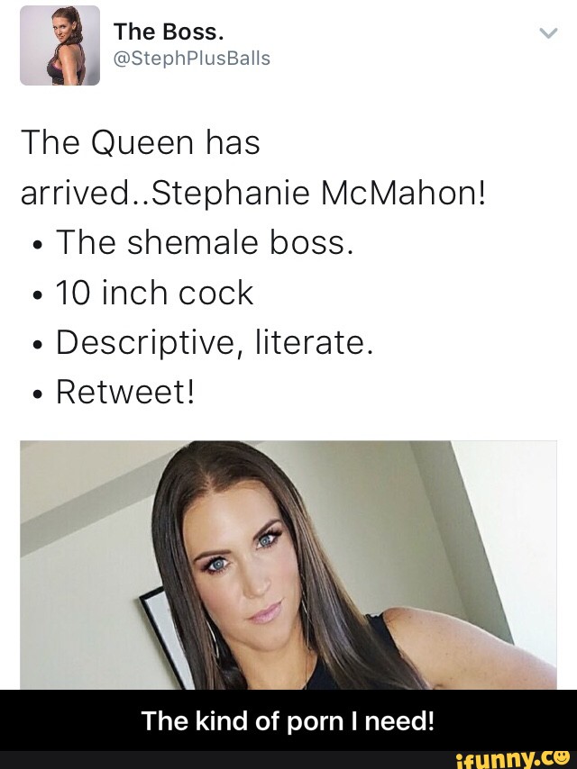 640px x 854px - The Queen has arrived..Stephanie McMahon! . The shemale boss ...