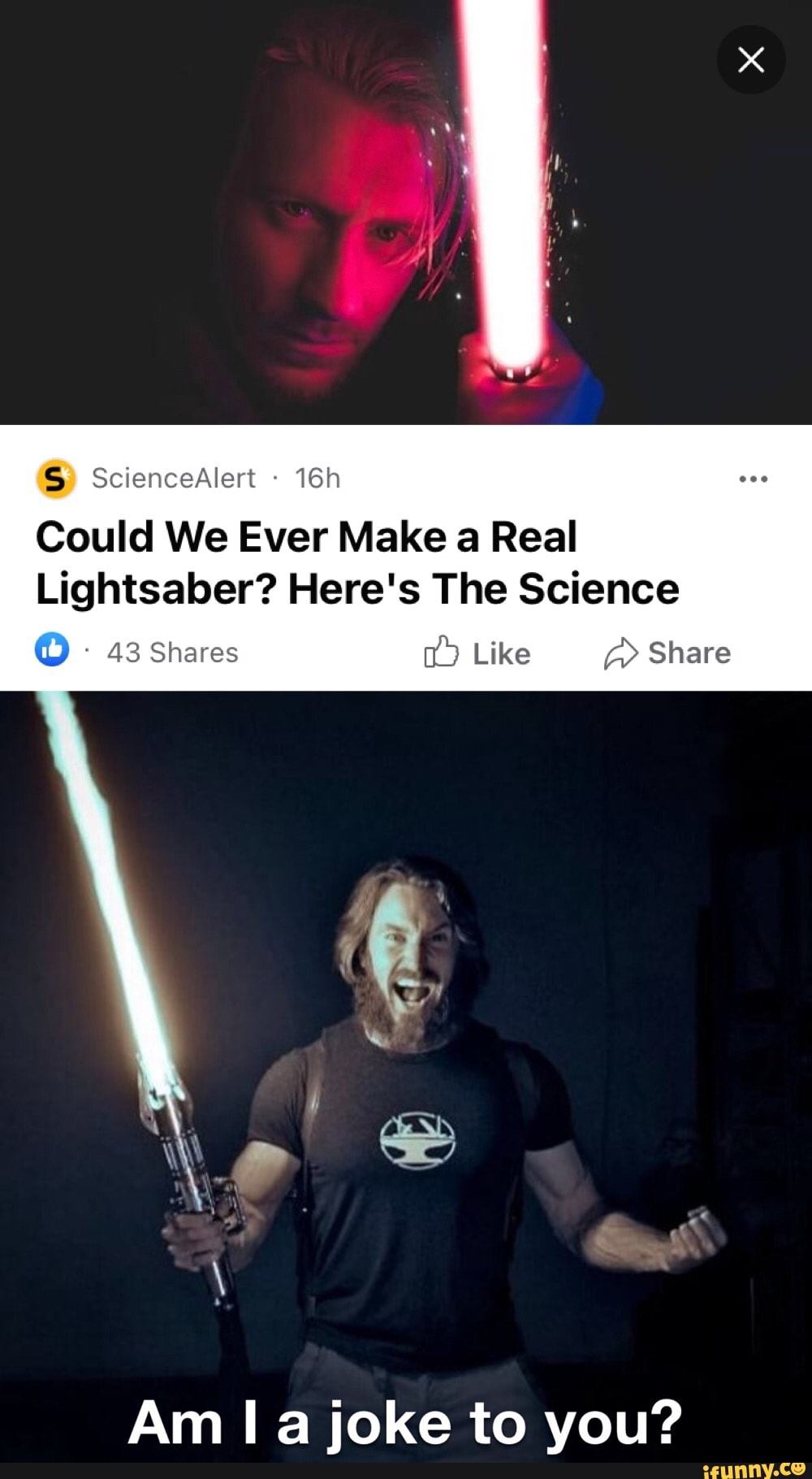 S) ScienceAlert Could We Ever Make a Real Lightsaber? Here's The