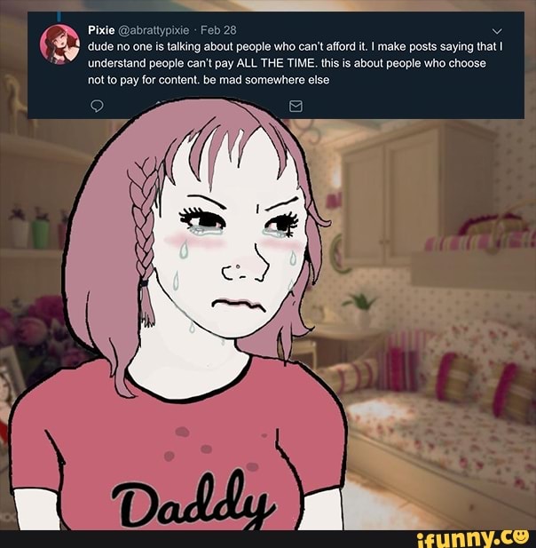 Pixie @abrattypixie 2 dude no one is talking about people who can't