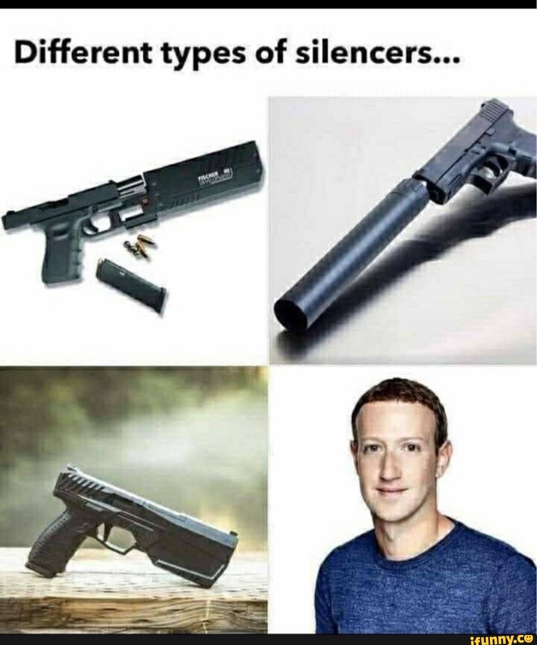 Different types of silencers... iFunny