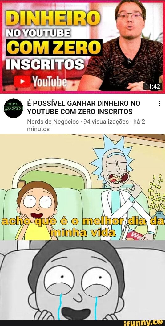 DINE
NO YOUTUBE
INSCRITOS
É POSSÍVEL GANHAR DINHEIRO NO YOUTUBE COM ZERO INSCRITOS
Nerds de Negócios - 94 visualizações - há 2 minutos