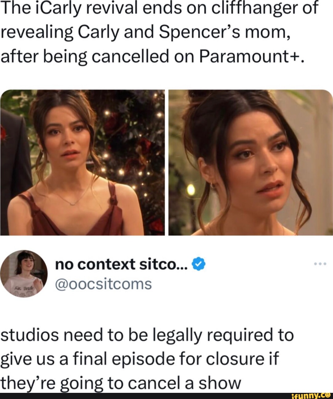 The iCarly revival ends on cliffhanger of revealing Carly and Spencer's