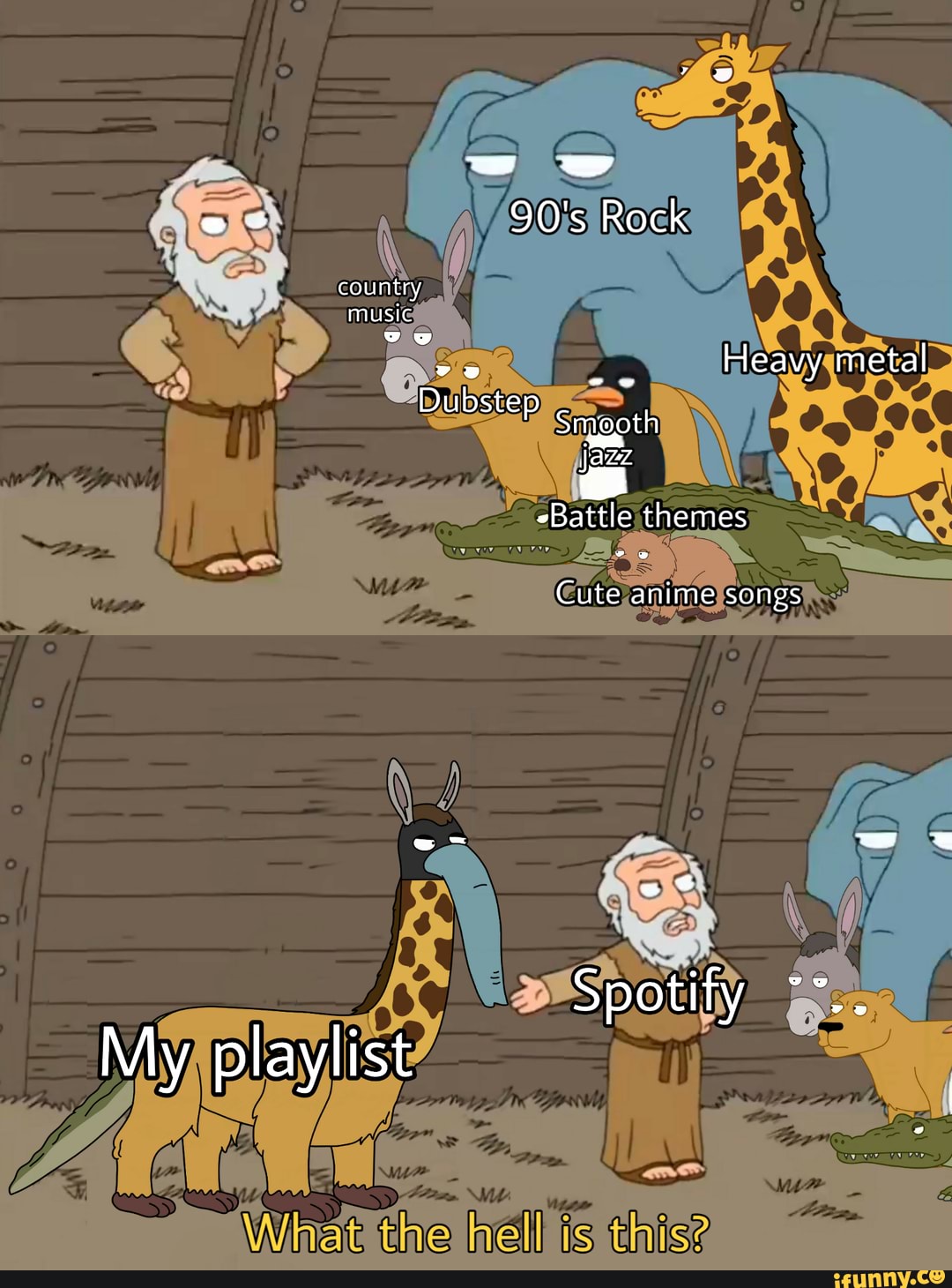 90's Rock country music
Heavy metal
Dubstep
Smige th jazz
-Battle themes
Cute anime songs
Spotify
My playlist
he hell