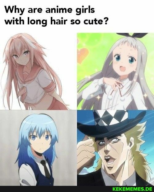 Why are anime girls with long hair so cute? ll