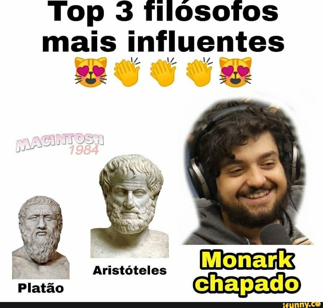 Top 3 filósofos
mais influentes