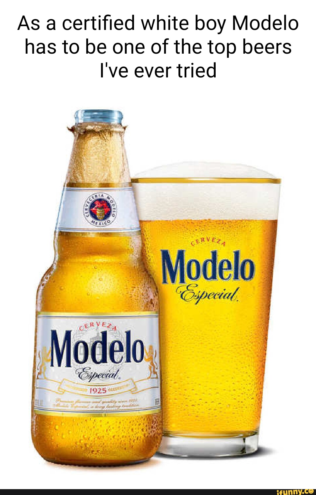 As a certified white boy Modelo has to be one of the top beers I've ever  tried I - iFunny