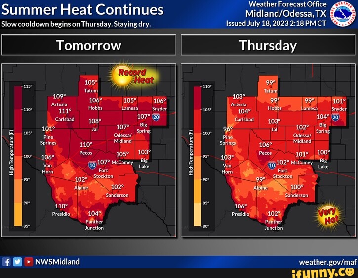 Weather Forecast Office Summer Heat Continues Slow cooldown begins on Thursday. Staying dry