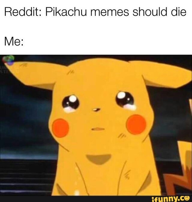 Reddit: Pikachu memes should die Me: - iFunny