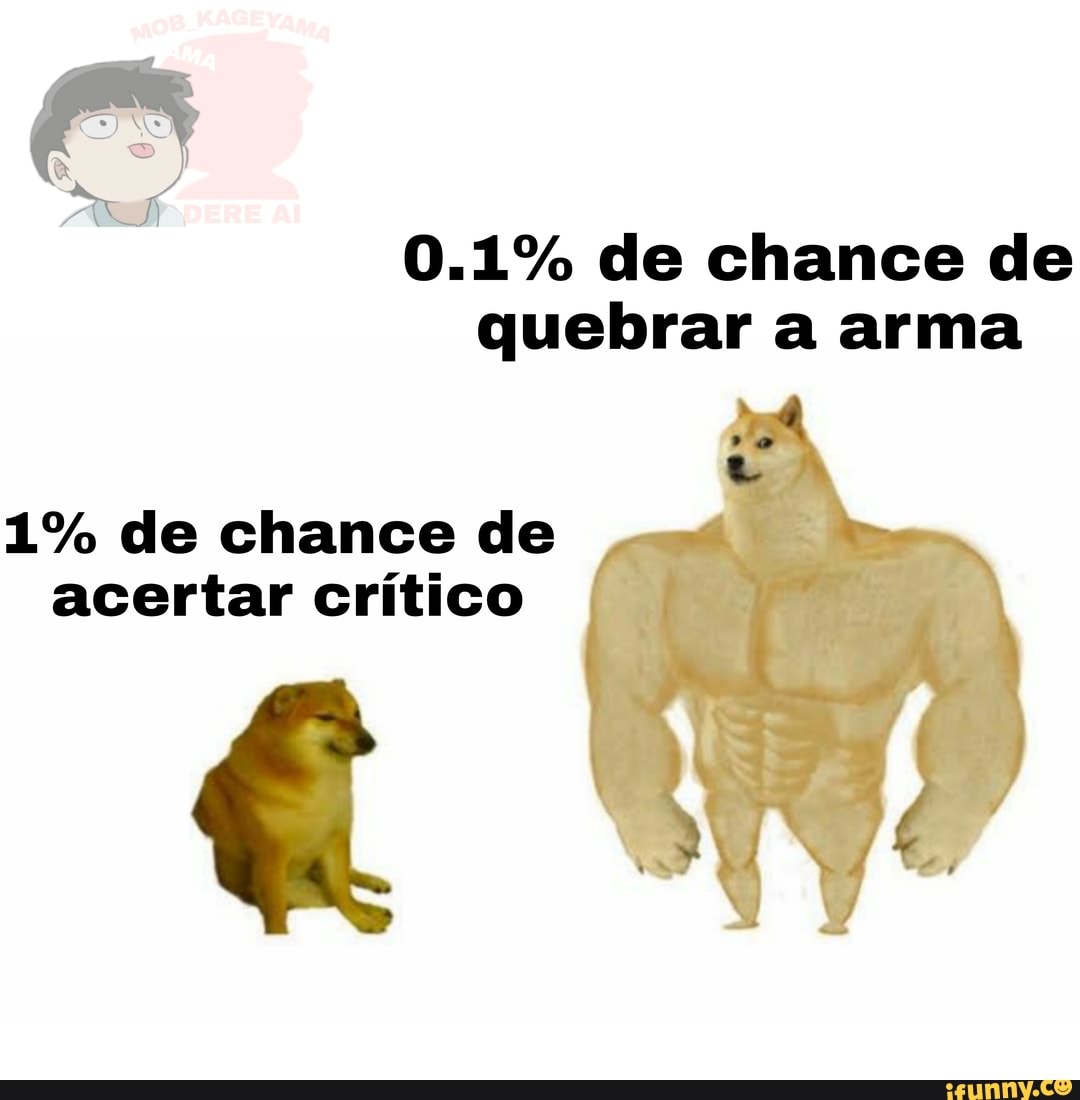 0.1% de chance de quebrar a arma
1% de chance de acertar crítico