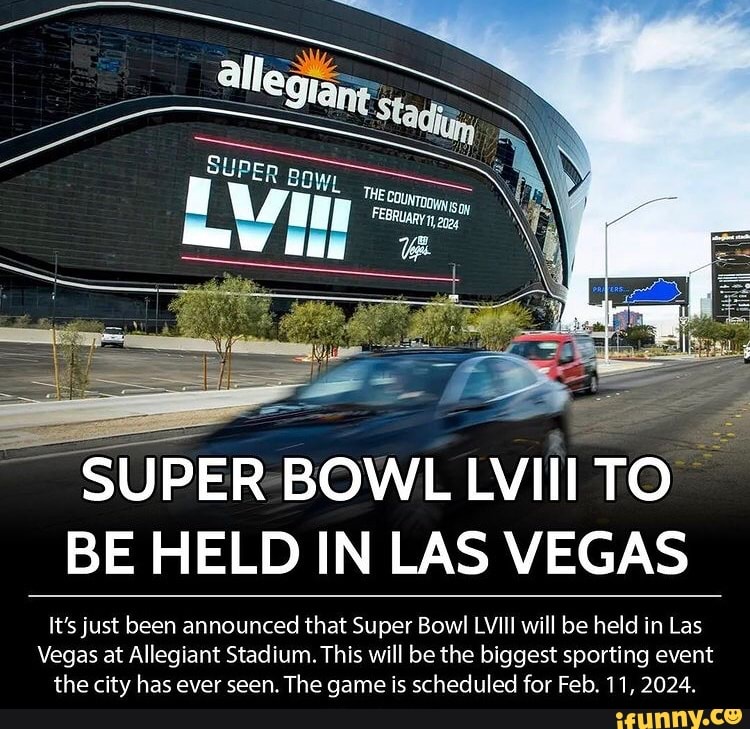 Super Bowl LVIII will be played in Las Vegas on Feb. 11, 2024