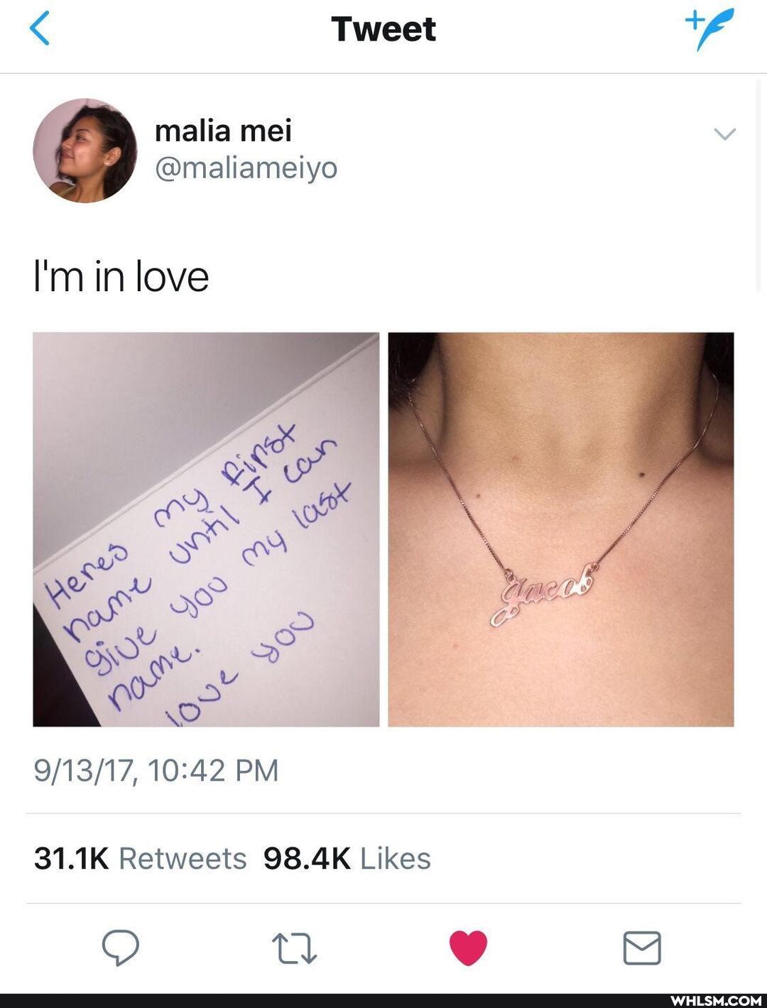 Tweet
malia mei
I'm in love
ss
Qe of
PM
td ia
