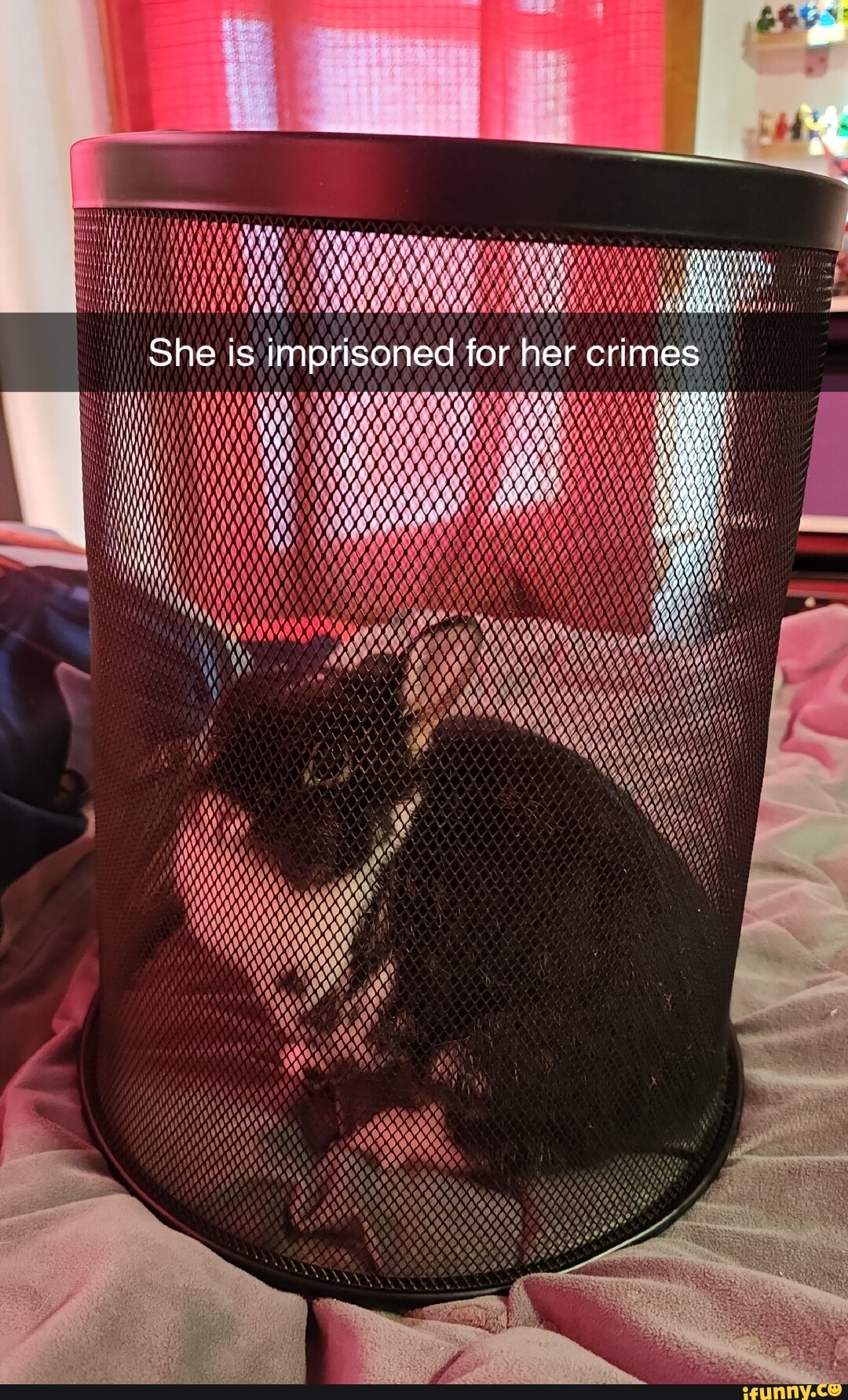 She is imprisoned for her crimes