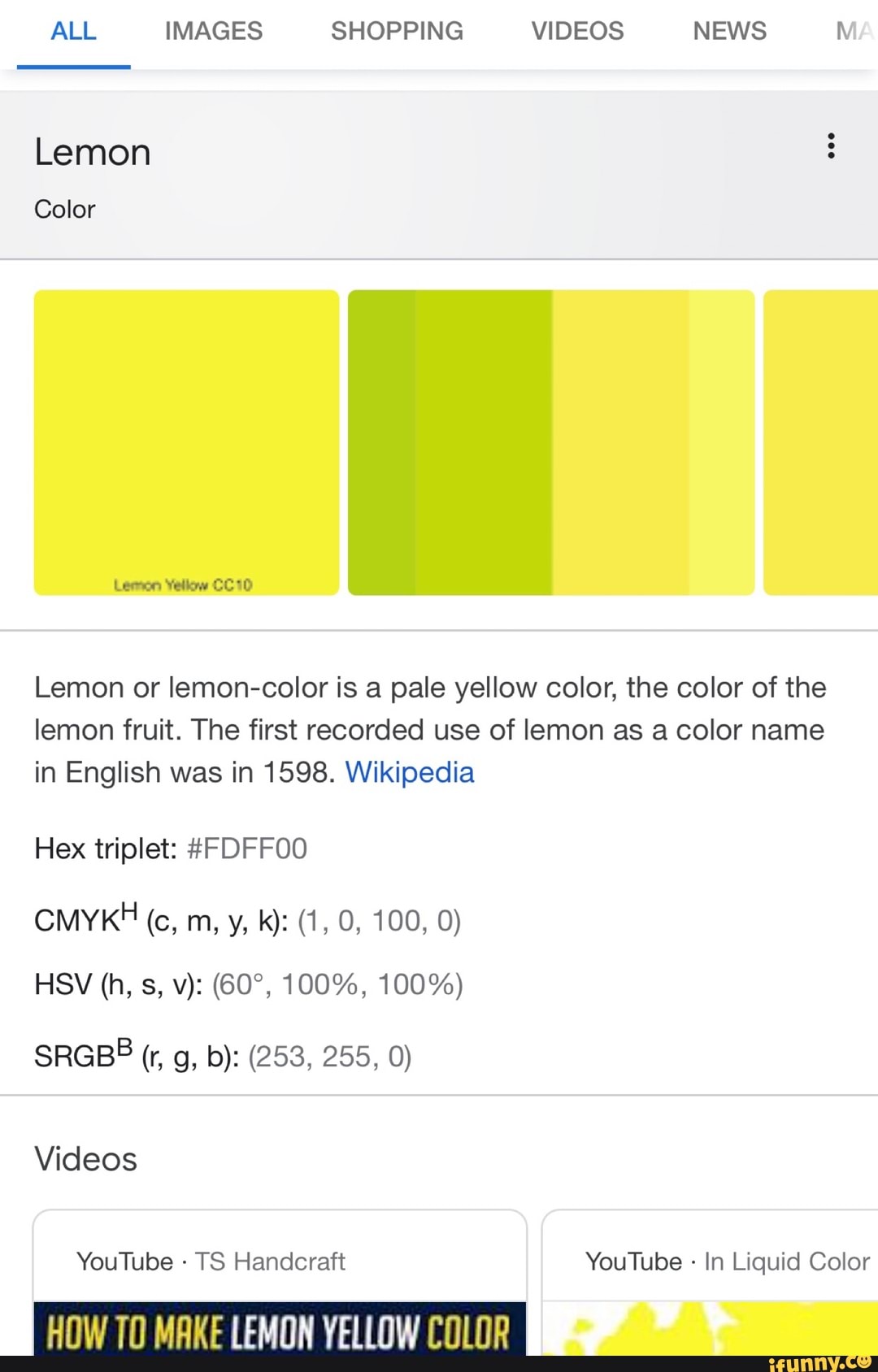 pale yellow color names