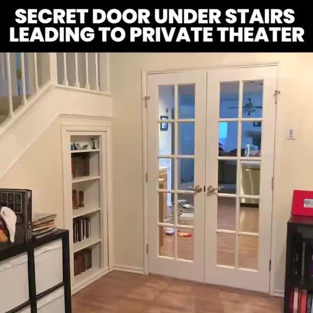 Secret Door Under Stairs Leading To Private Theater