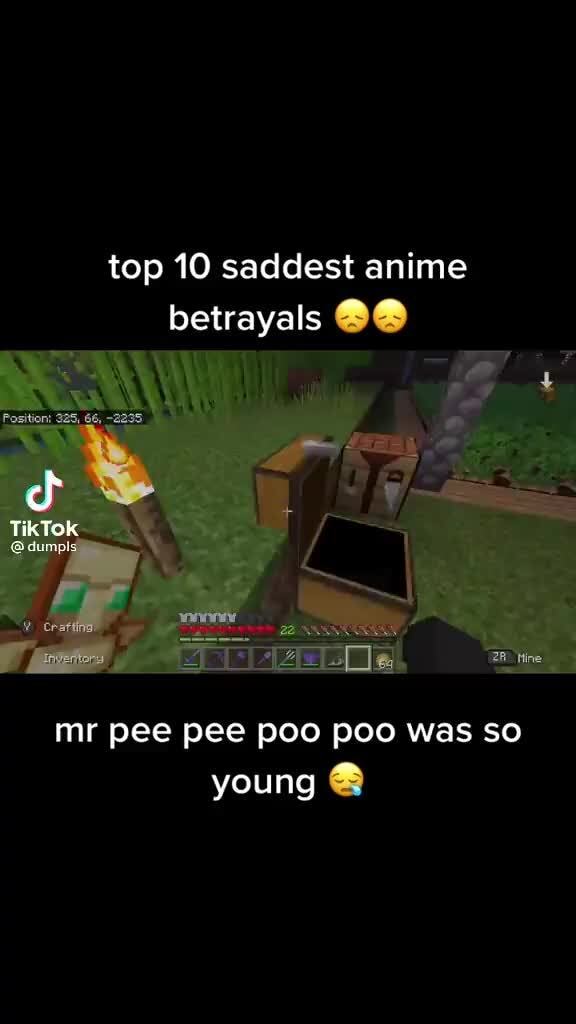 Top 10 saddest anime betrayals ~ TikTok dams mr pee pee poo poo was so  young - )