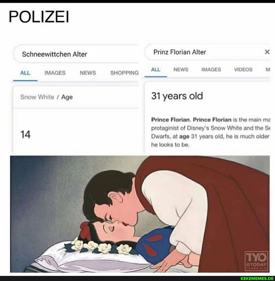 Schneewittchen Alter
ALL IMAGES NEWS
Snow White / Age
14
SHOPPING
Prinz Florian Alter x
ALL NEWS IMAGES VIDEOS M
31 years old
Prince Florian. Prince Florian is the main me protaginist of Disney's Snow White and the S"
Dwarts, at age 31 years old, he is much older he looks to be.