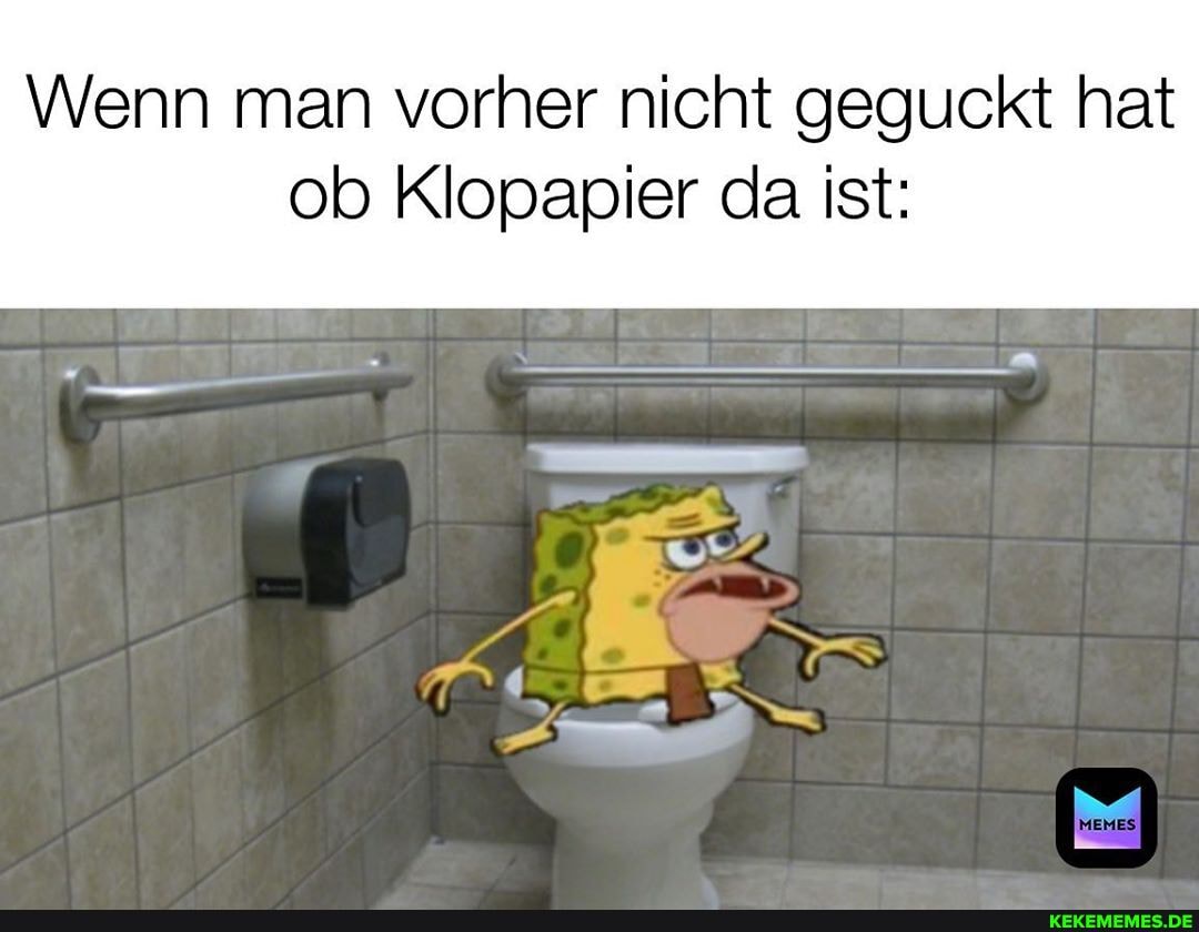 Wenn man vorher nicht geguckt hat ob Klopapier da ist: