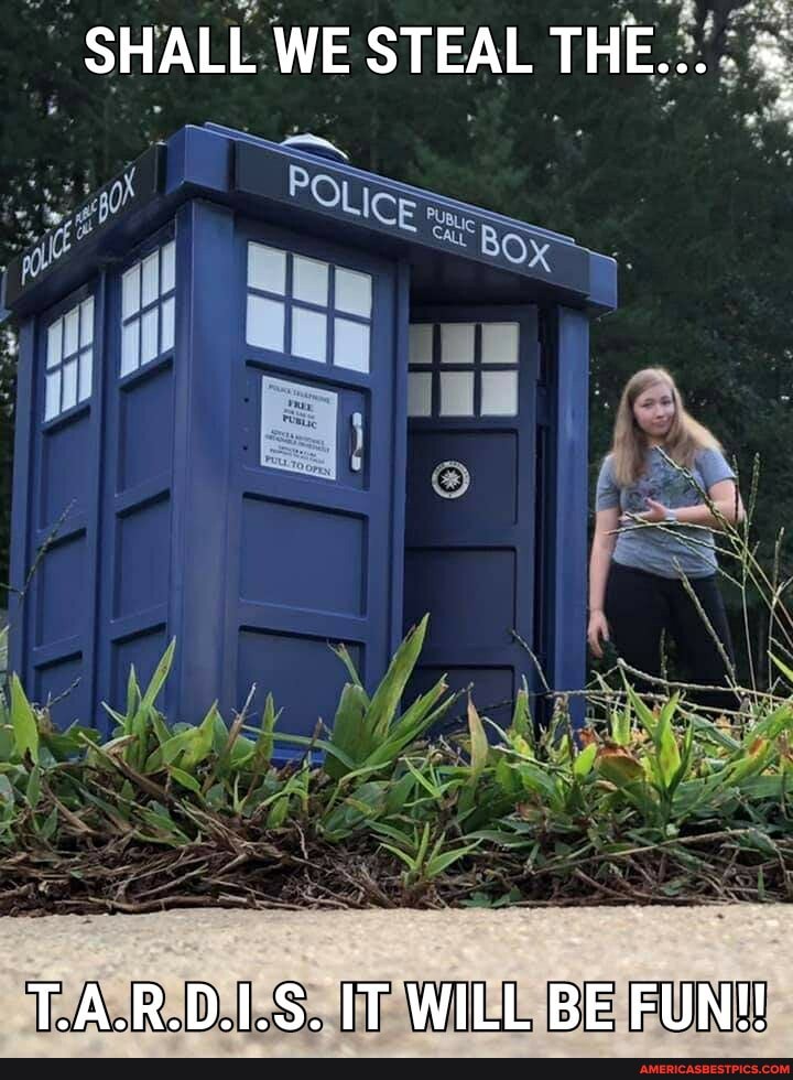SHALL WE STEAL THE...
T.A.R.D.I.S. IT WILL BE FUN!!