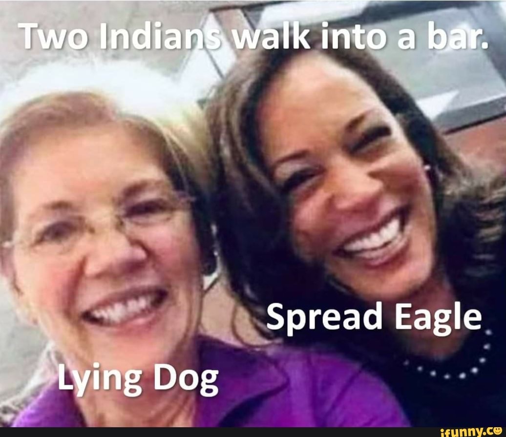 Two Indians, Walk into a bar. Spread Eagle Lying Dog iFunny