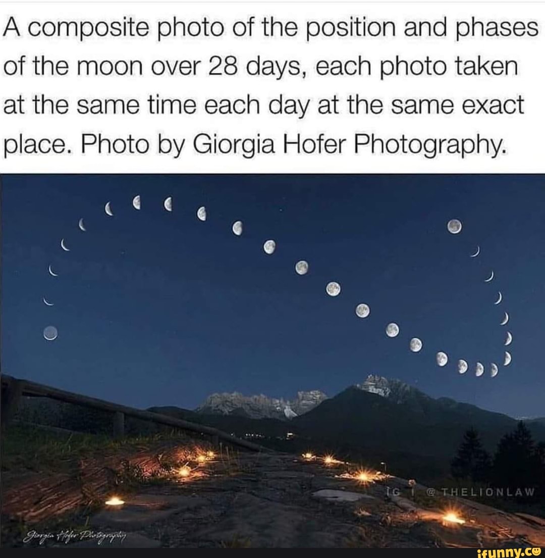 a-composite-photo-of-the-position-and-phases-of-the-moon-over-28-days