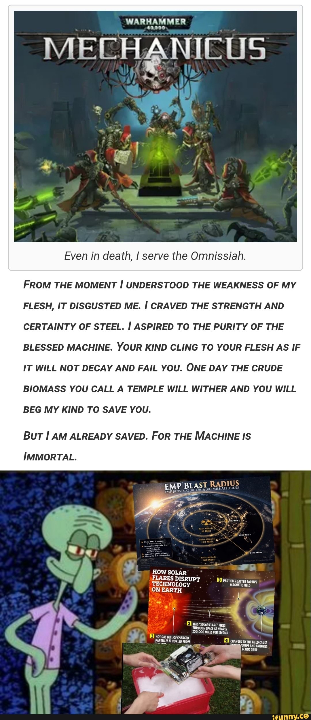 WARHAMMER MECHANICUS Even in death, I serve the Omnissiah. FROM THE MOMENT I UNDERSTOOD THE