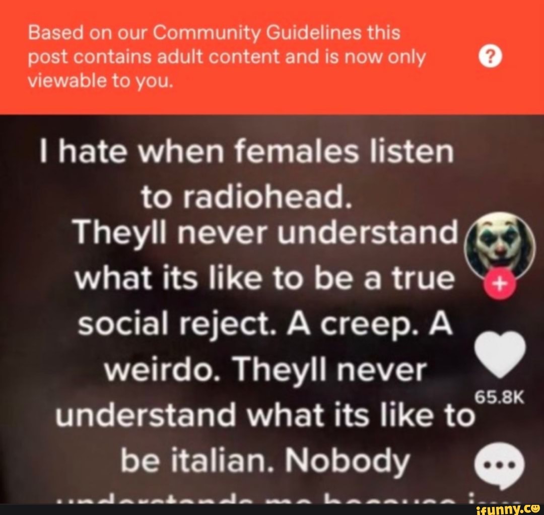 Based on our Community Guidelines this post contains adult content and