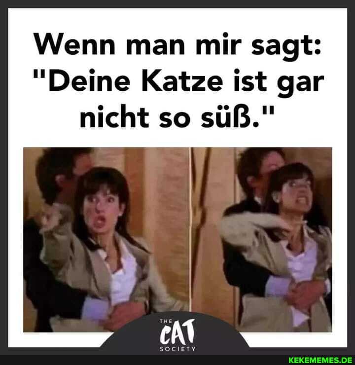Wenn man mir sagt:
"Deine Katze ist gar nicht so süß."