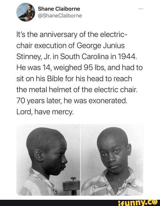 It's the anniversary of the electric chair execution of Junius