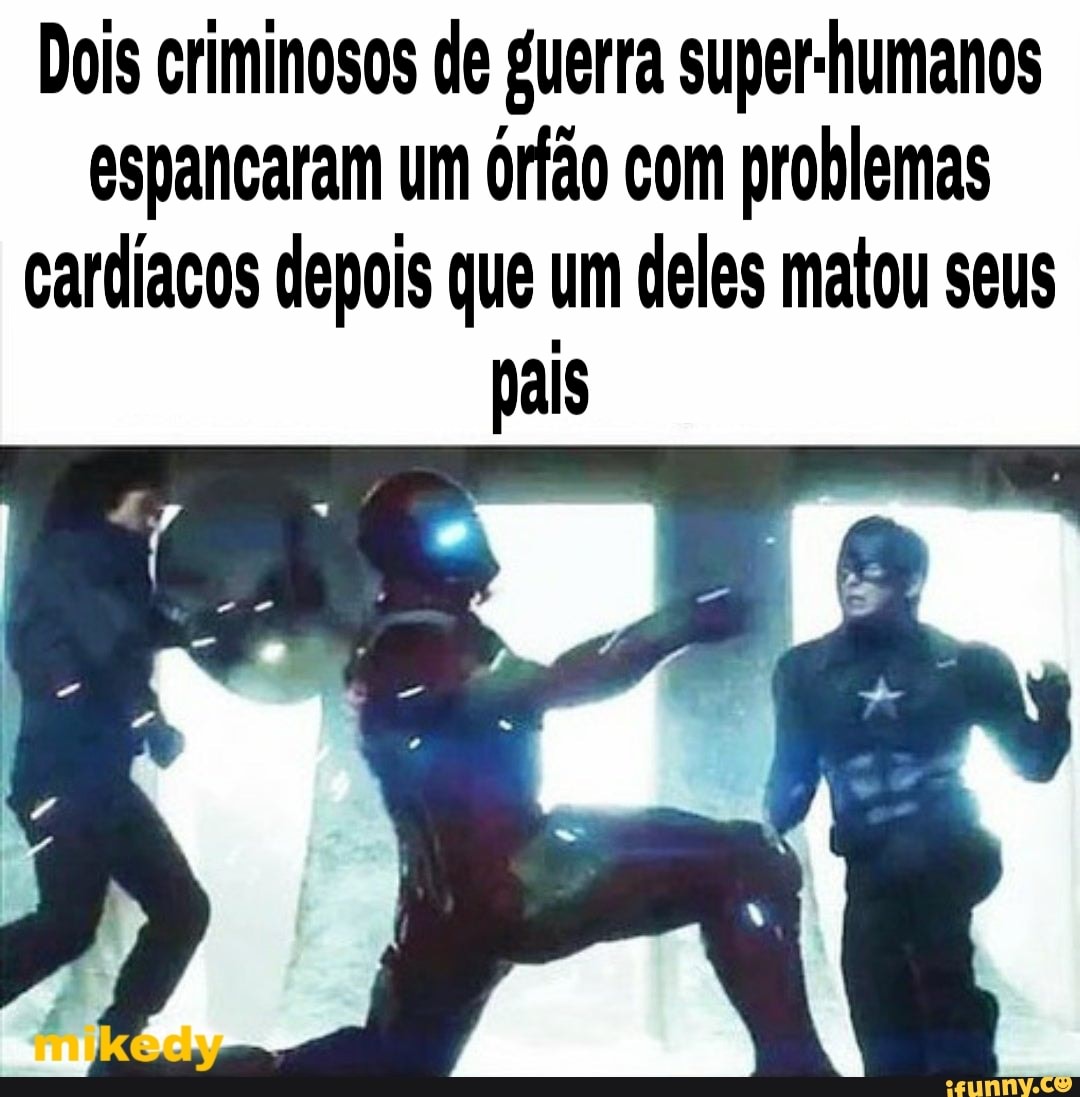 Dois criminosos de guerra super-humanos espancaram um órfão com problemas cardiacos depois que um deles matou seus pais