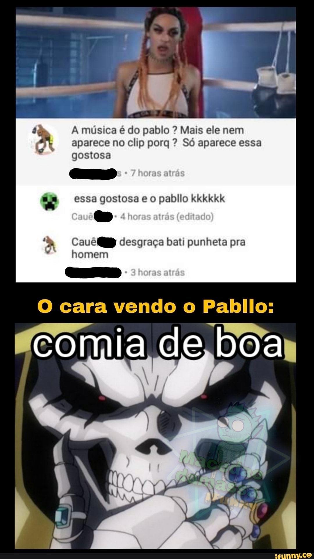 A música é do pablo ? Mais ele nem aparece no clip porq ? Só aparece essa gostosa
mo I essa gostosa e o pabllo kkkkkk
(editado)
Caul desgraça bati punheta pra homem
cara vendo
comia de boa