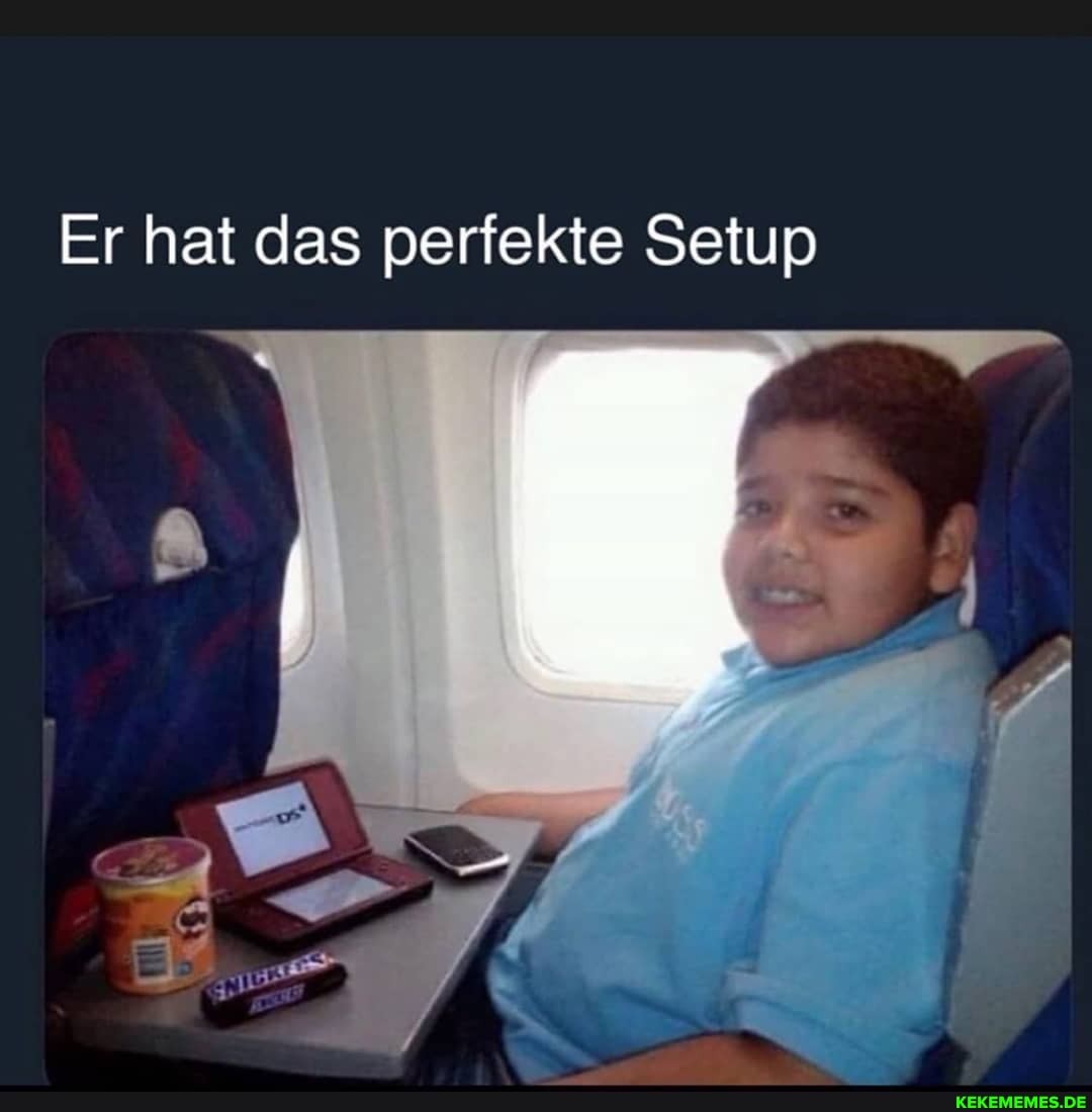 Er hat das perfekte Setup