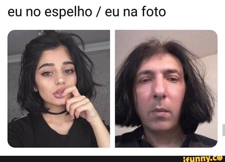 eu no espelho eu na foto
