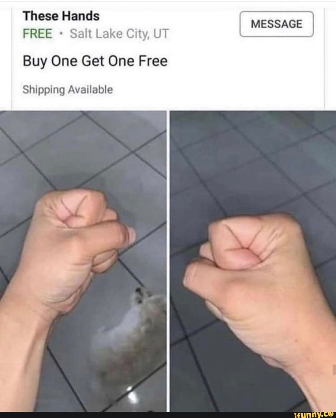 These Hands
Salt Lake City, UT
MESSAGE
Buy One Get One Free
Shipping Available