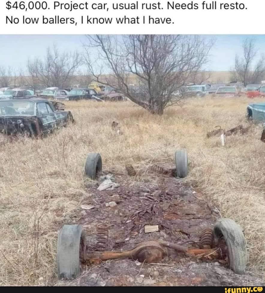 $46,000. Project car, usual rust. Needs full resto.
No low ballers, I know what I have.