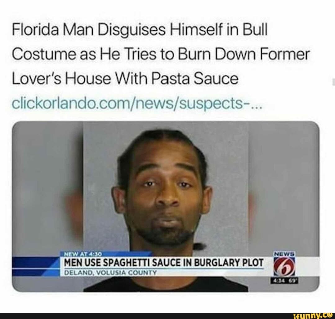 Florida Man Disguises Himself in Bull Costume as He Tries to Burn Down