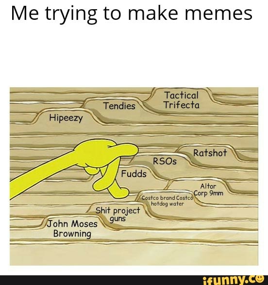 Me trying to make memes
Tactical
Trifecta
Moses
Browni