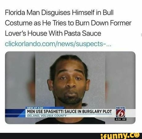 Florida Man Disguises Himself in Bull Costume as He Tries to Burn Down ...