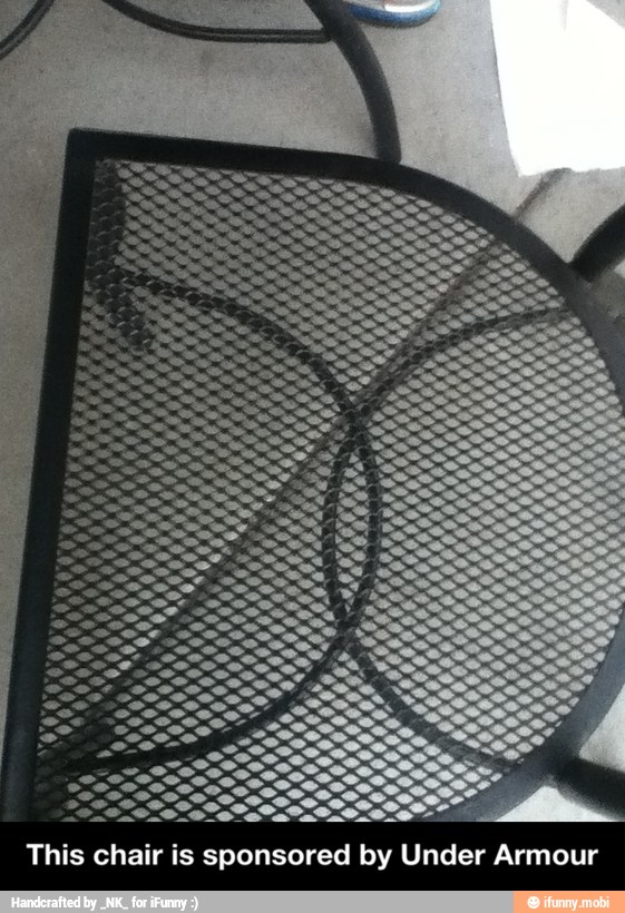 O
I
This cha - This chair is sponsored by Under Armour