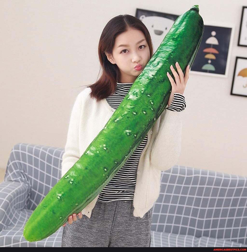 psbattle, girl, cucumber, pillow
