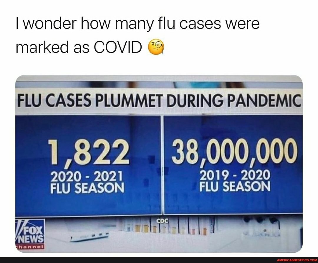 I wonder how many flu cases were marked as COVID
FLU CASES PLUMMET DURING PANDEMIC
38,000,000
2019 - 2020
FLU SEASON FLU SEASON